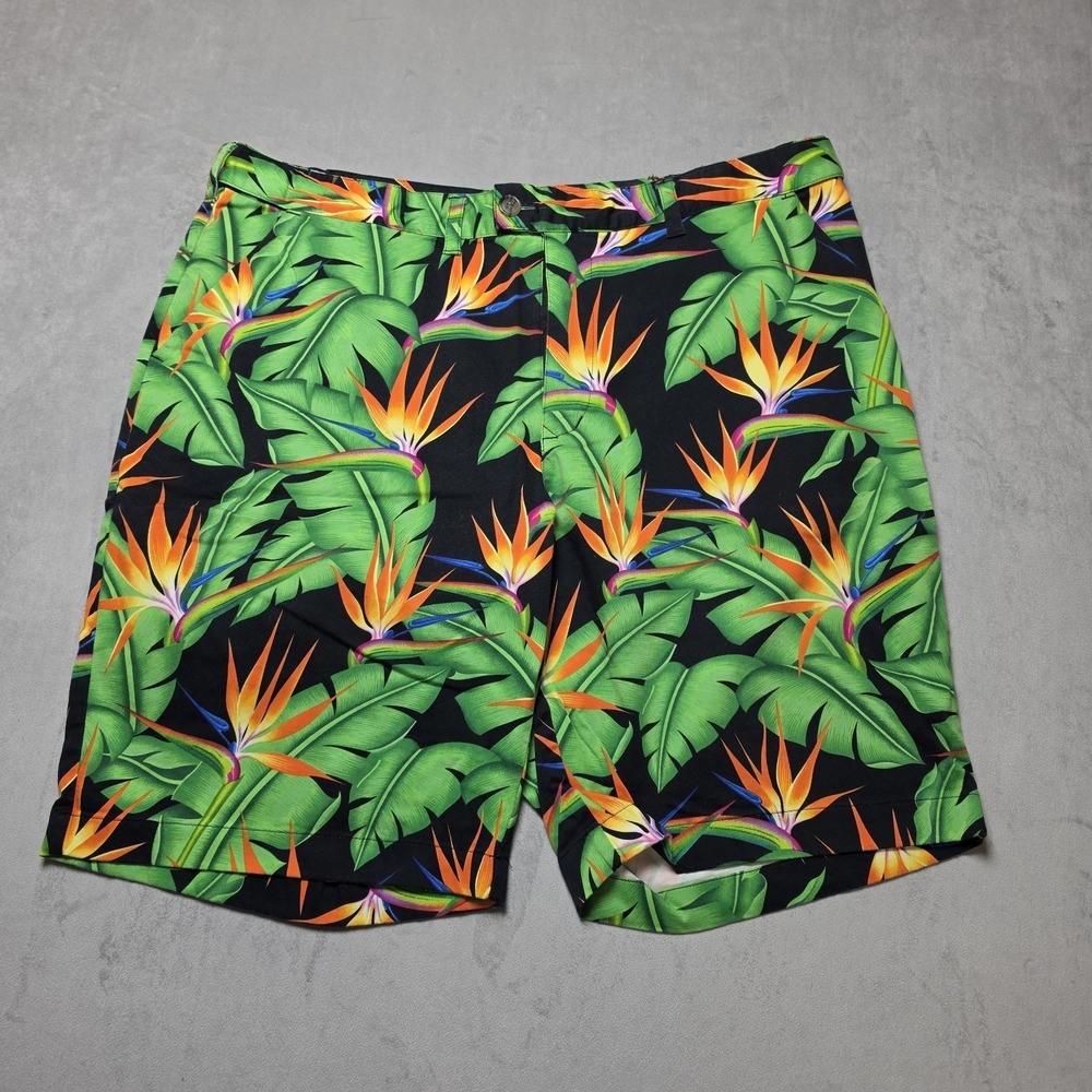Loudmouth Golf Bird Of Paradise Men's Chino Golf Short Size 40 Tropical Island